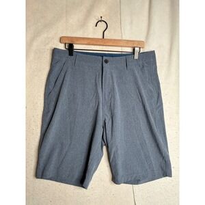 Denali Mens Hybrid Shorts Size 32 Blue Gray Heathered Stretch Performance Walk